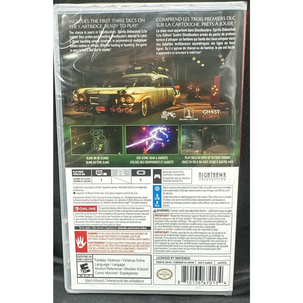 Ghostbusters Spirits Unleashed Ecto Edition Switch Nintendo US Ver New Sealed